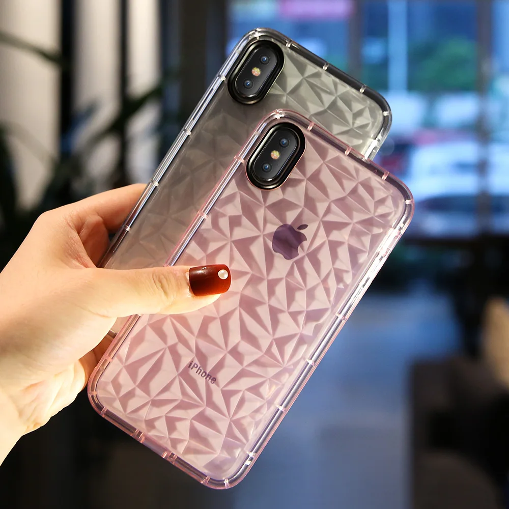 KISSCASE Роскошные Алмаз рисунком чехол для iPhone X 5 5S шикарные прозрачные мягкие