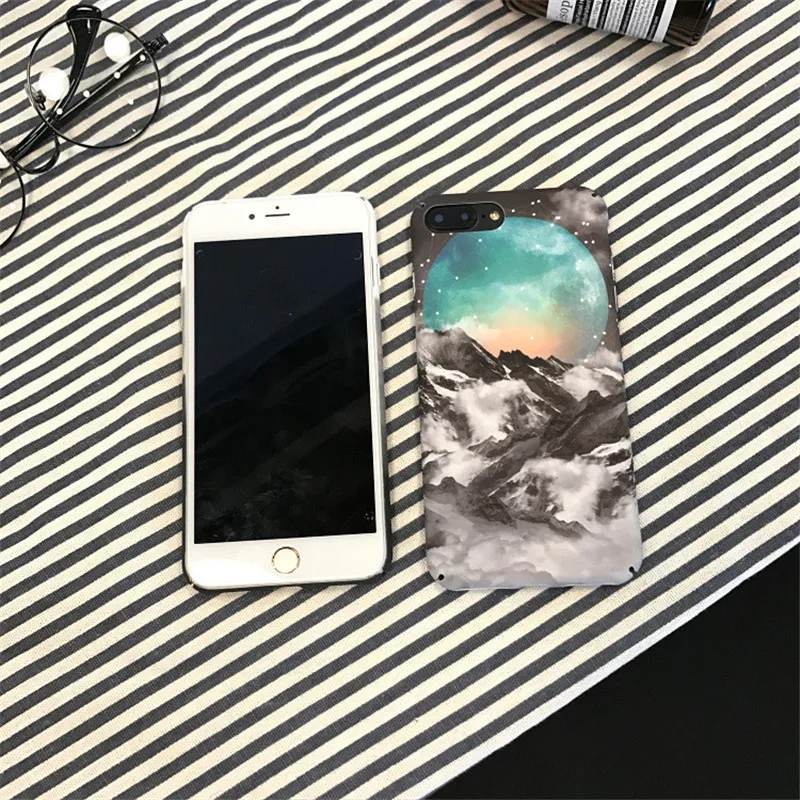 Пейзаж жесткий чехол для телефона iPhone 6 S Plus 7 плюс крышка Fundas iphone 8 X XS XR Max случаях