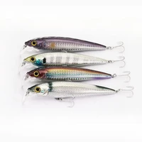 1pcspack 11cm18g sinking swimming action vmc hook minnow hard plastic artificial fish wobbler bass fishing bait tackle