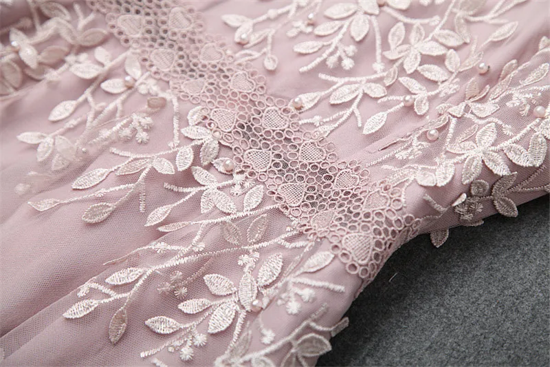 Summer Dresses Women Designer Butterfly Sleeves Transparent Beading Embroidery Asymmetrical Dovetail Tulle Party Dress Sexy