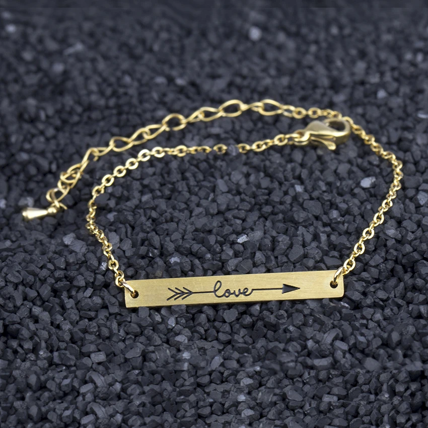 Браслет из нержавеющей стали с символами Я тебя люблю до Луны и назад|bracelet women|men