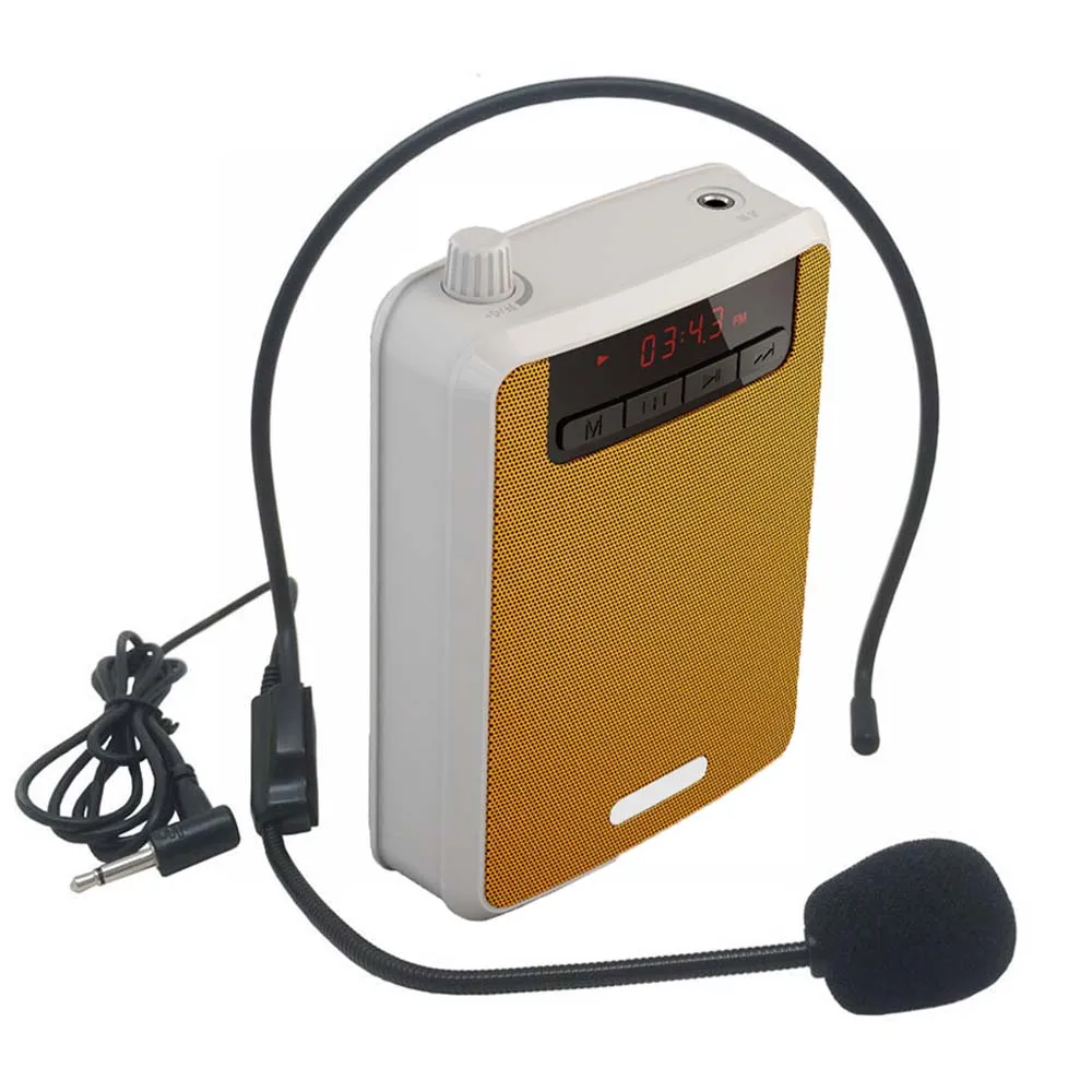 orange JINSERTA портативный усилитель голоса поясной ремень клип с FM TF MP3 Powerbank для учителя обучения гиды МегаФон - Цвет: orange