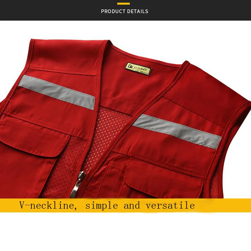 Светоотражающий Предупреждение безопасности Рабочая одежда Жилет для дневной и