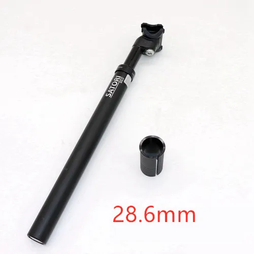 28.6 black Satori Подседельный штырь для амортизаторов для MTB велосипеда 27,2/28,6/30,1/30,4/30,9/31,6 мм X 355 мм велосипед Подседельный штырь сумка удар с переменным фокусным расстоянием - Цвет: 28.6 black