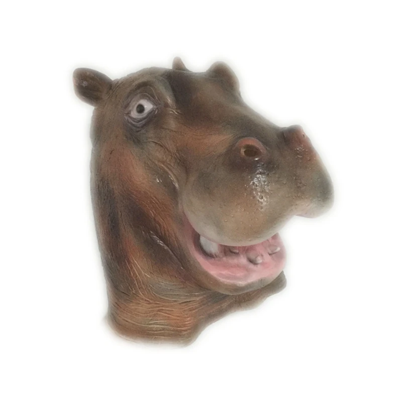 Латексная Маска для Хэллоуина страшная бегемотивная маска на всё лицо страшные