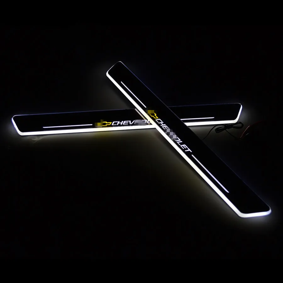 2 крутых пользовательских светодиодный порог двери потертости пластины