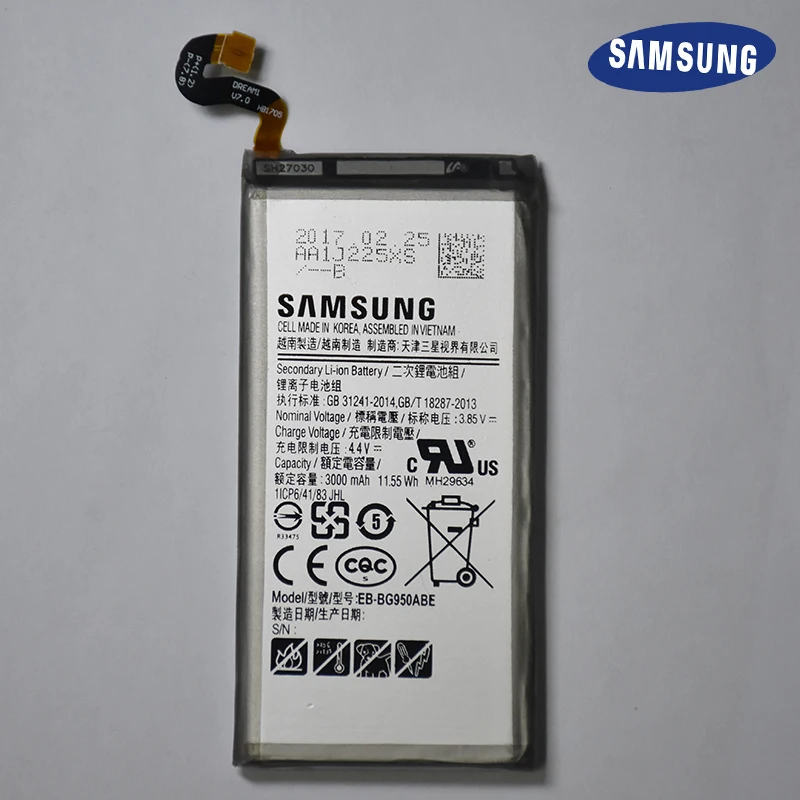 Оригинальные Замена Перезаряжаемые bateria S8 Батарея EB BG950ABE для samsung GALAXY G9550 G9508 SM G950