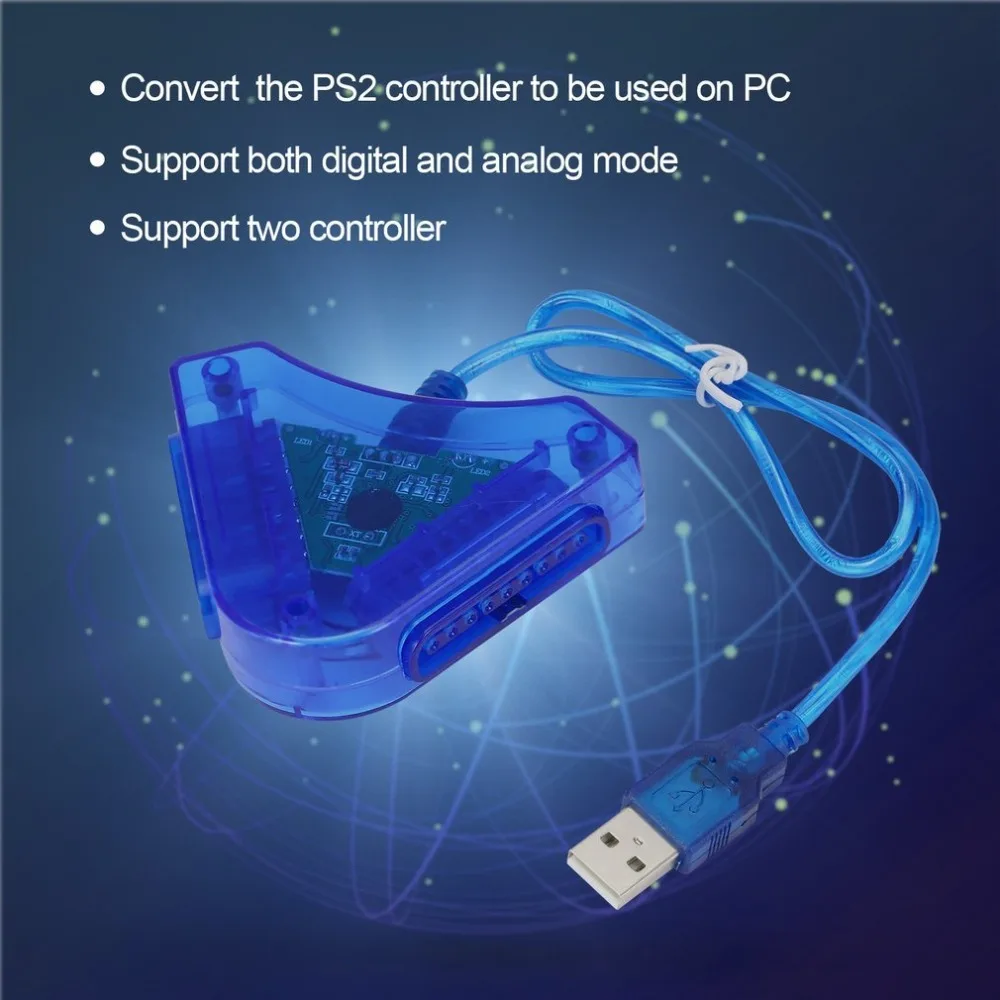 Игровой джойстик USB двойной плеер конвертер адаптер кабель для PS2 Привлекательный двойной для Playstation 2 PC игровой контроллер USB