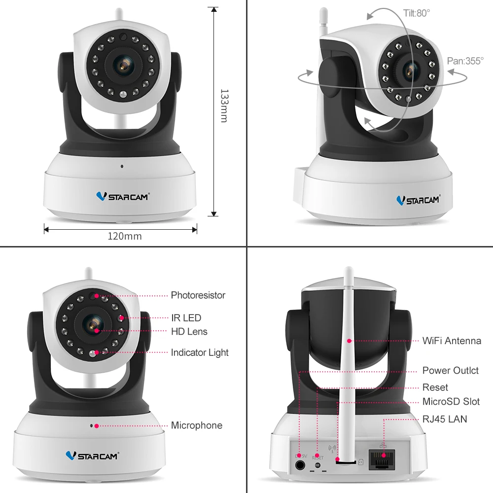 Vstarcam Видеоняни и радионяни ip Камера Wi Fi Phone View Открытый безопасности