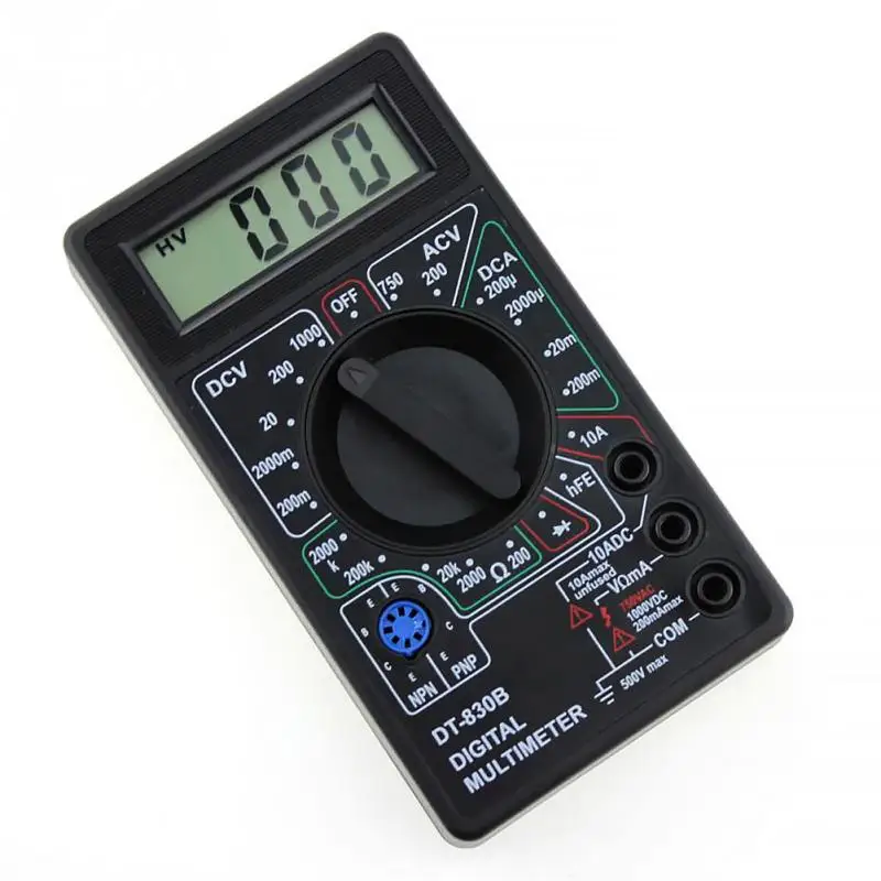 DT-830B пластик многофункциональный тестовый Руководство ЖК Авто Диапазон Цифровой портативный мультиметр