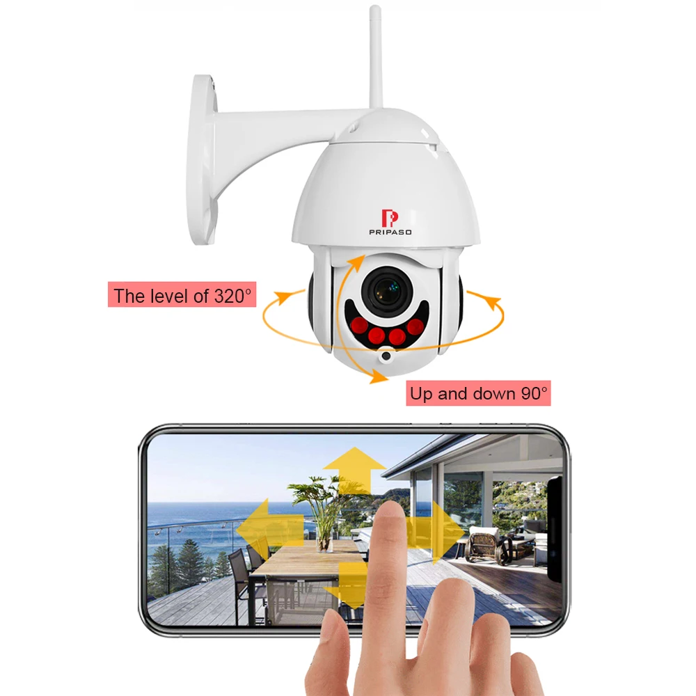 1080P 2MP домашняя беспроводная Wifi камера HD CCTV Vision 360 камера слежения PTZ с поддержкой протокола ONVIF уличная ipCam видеонаблюдение ipcam
