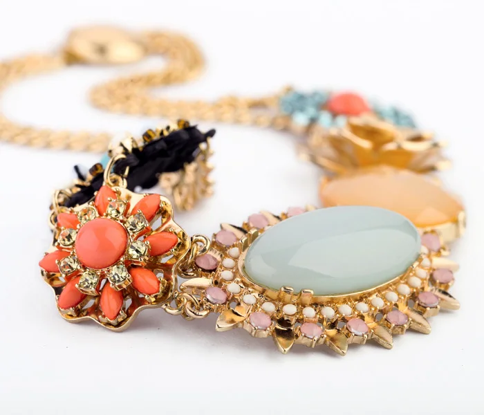 Массивные ювелирные изделия для женщин модное платье ожерелье-чокер цветок