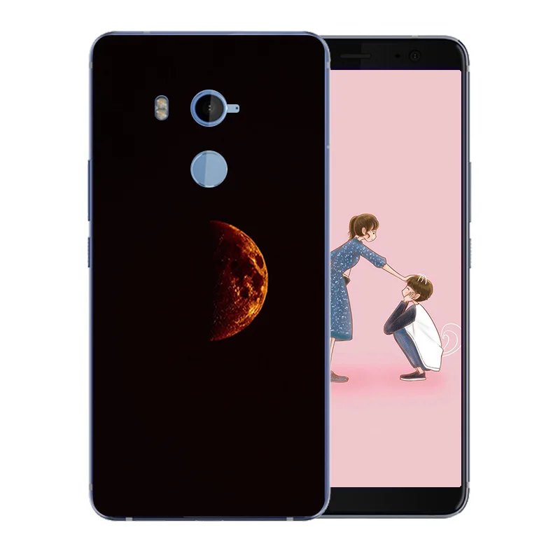 For HTC U 11 Plus Phone Case U11 Back Cover Space World Pattern Shell U11Plus 2Q4D200 Clear Protector Coque |