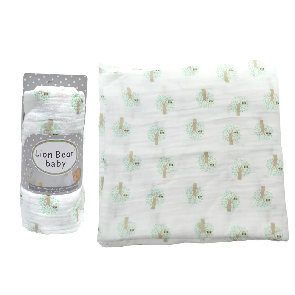 

Baby muslin blankets 100% Cotton print infant baby Swaddle Wrap Bath Towel Bedding Cover for baby