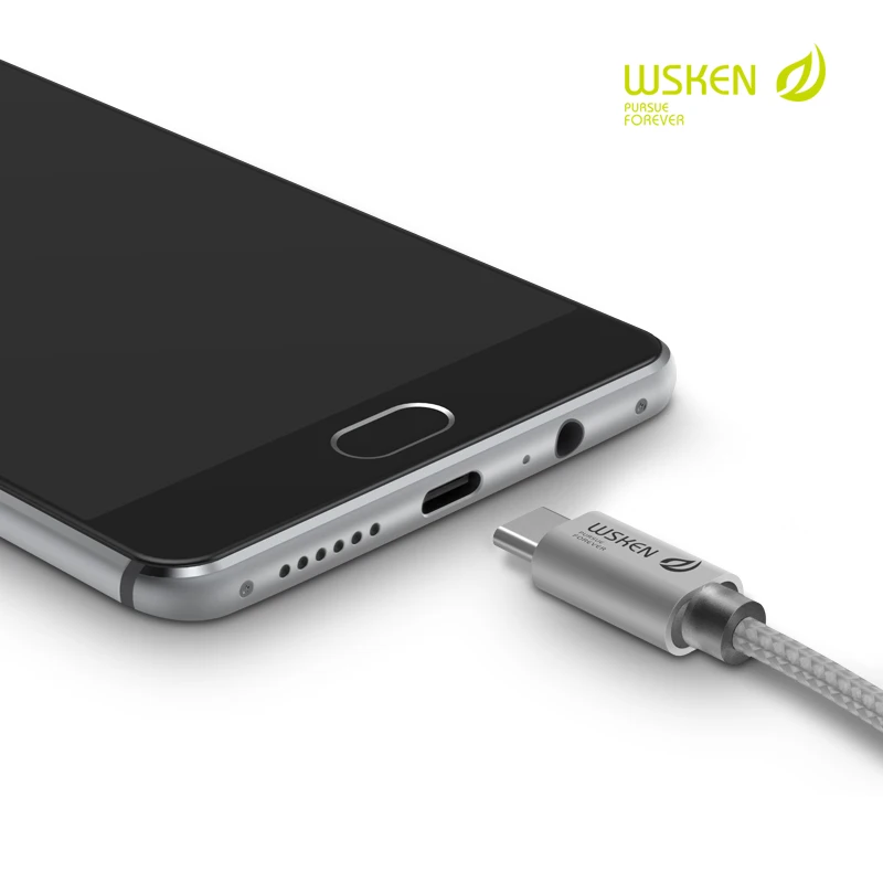 WSKEN usb type C 2 0 кабель для быстрой синхронизации и зарядки OnePlus Nexus 6P 5X ZUK Z1 Xiaomi 4c 5 Z9 Max