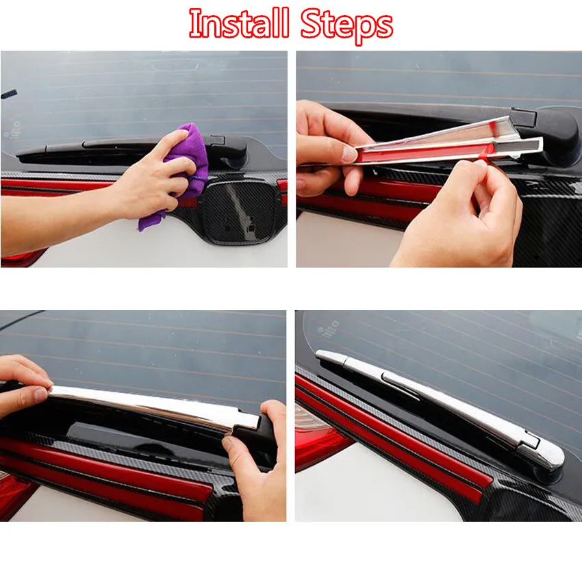 YAQUICKA For Honda CRV CR-V 2017 2018 2019 Car Exterior Rear Rain Wiper Decoration Cover Stickers Chrome ABS Styling Trim | Автомобили и