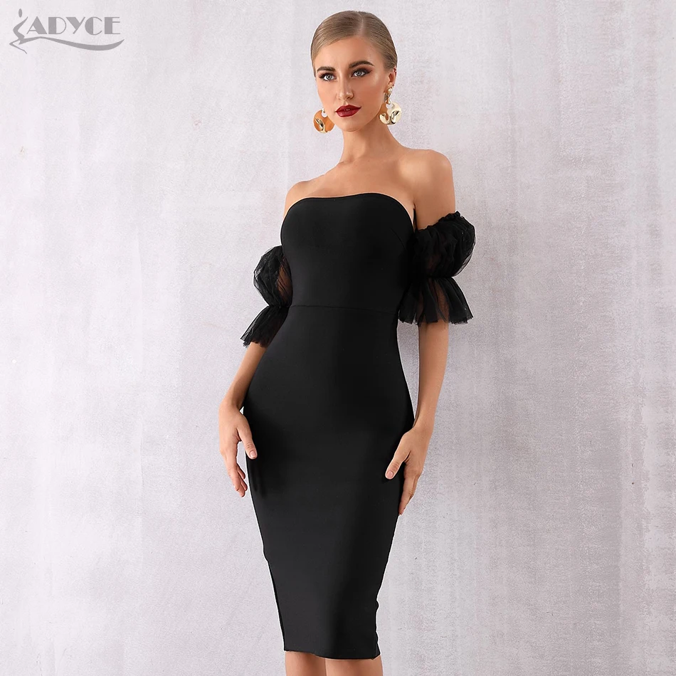 Adyce 2021 Новое летнее облегающее кружевное Бандажное платье Vestido сексуальное