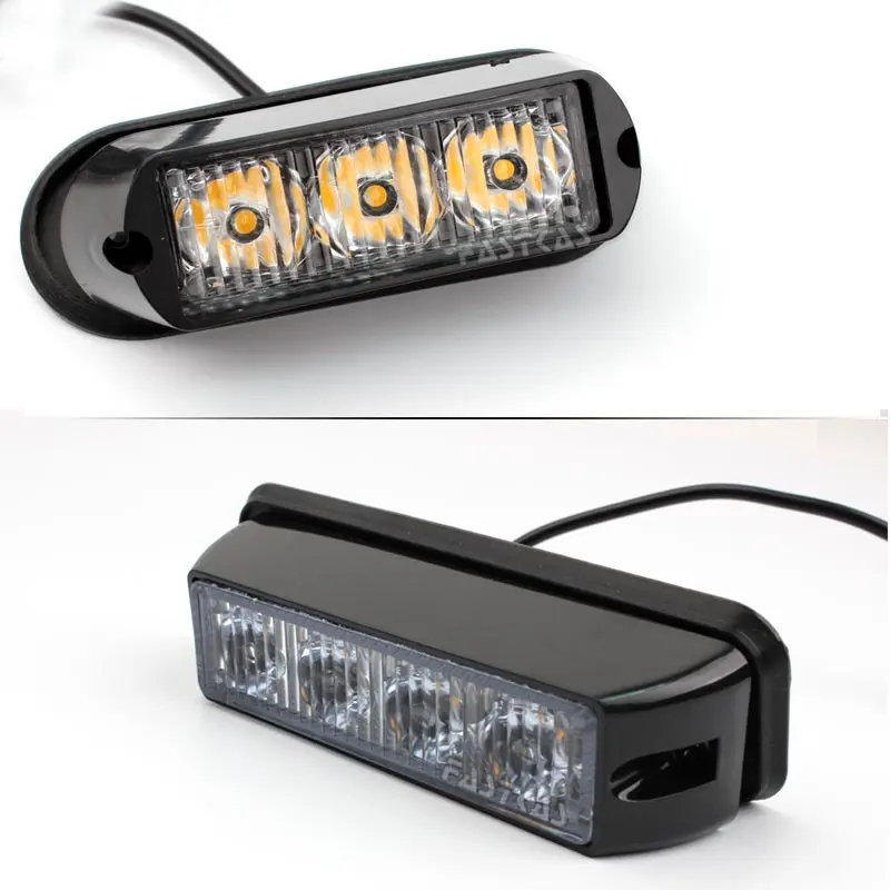 Автомобильная светодиодная аварийная сигнальная лампа 12 В/24 В желтая