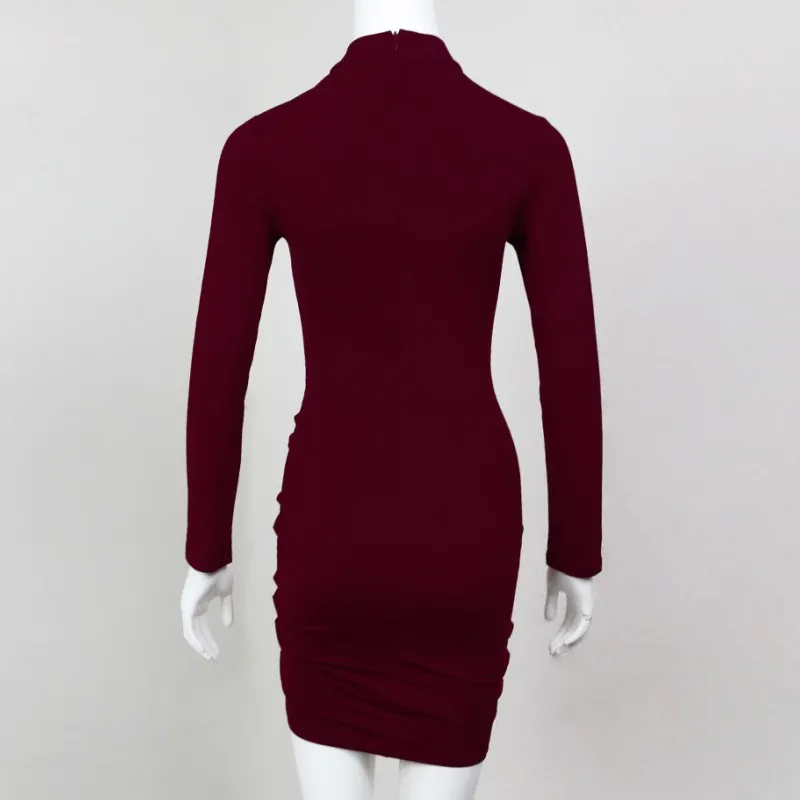 Zmvkgsoa Лидер продаж Для женщин Тощий Bodycon сексуальное платье клуба с длинным