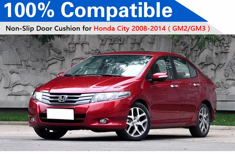 Для Honda City 2008-2014 противоскользящая резиновая чашка подушка дверной паз коврик 2009
