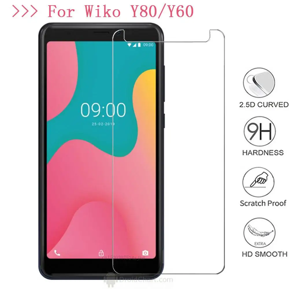 For Wiko y80 Tempered Glass 9H 2.5D Y60 Y 60 Premium Screen Protector Film | Мобильные телефоны и аксессуары