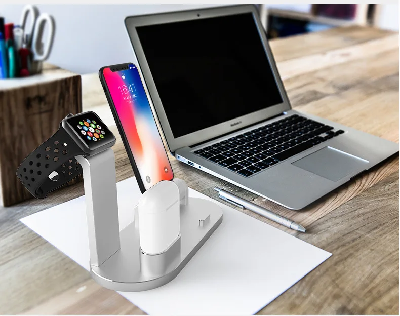 Держатель телефона Qi Беспроводное зарядное устройство для iPhone Max XR X быстрая Беспроводная зарядная док-станция для apple i watch для Airpod