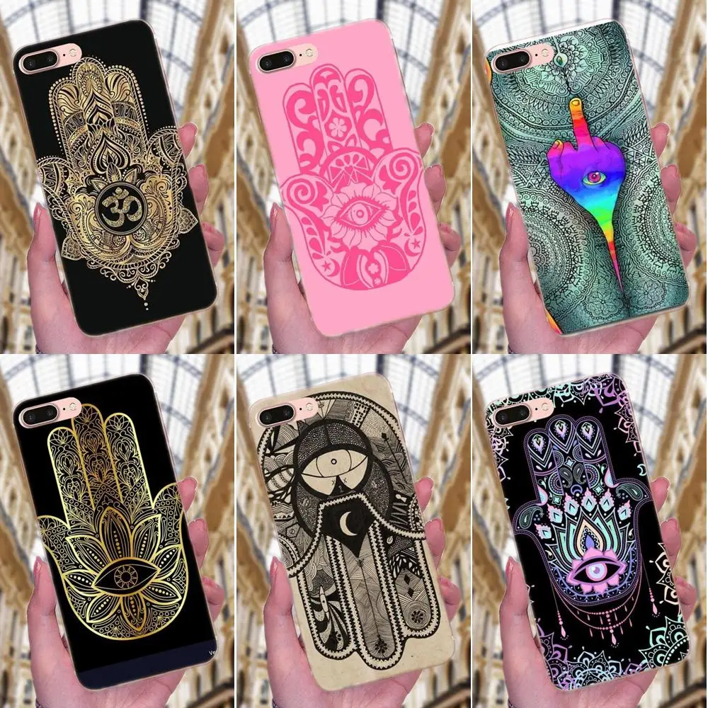 Hamsa рука Фатимы сияющий милый тонкий чехол из ТПУ для Galaxy J1 J2 J3 J330 J4 J5 J6 J7 J730 J8 2015 2016