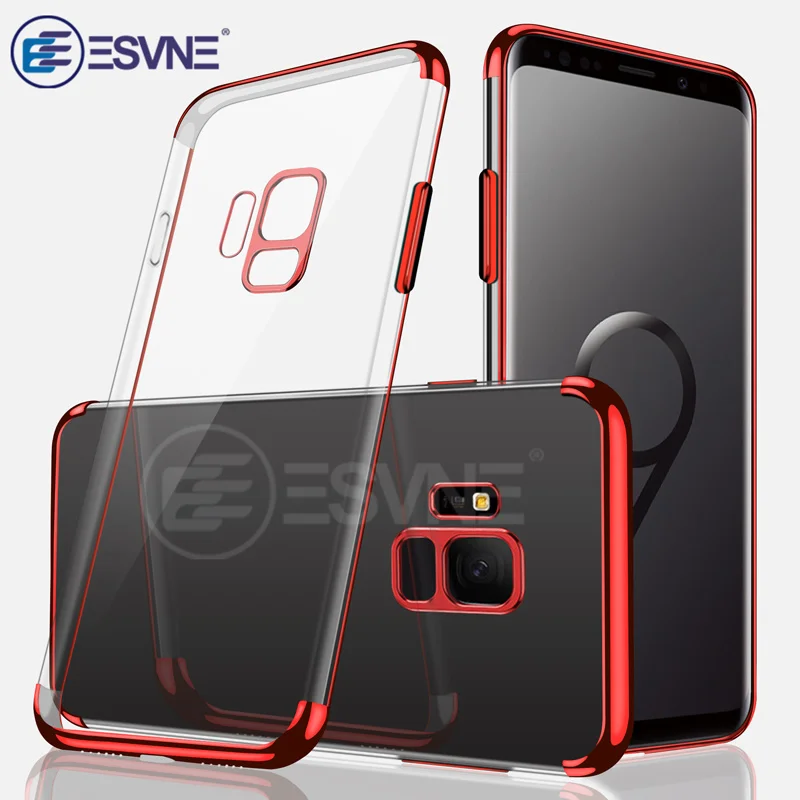 Тонкий чехол ESVNE с полной защитой для Samsung Galaxy S6 S7 Edge S8 S9 plus note 8 из ТПУ|Бамперы| |
