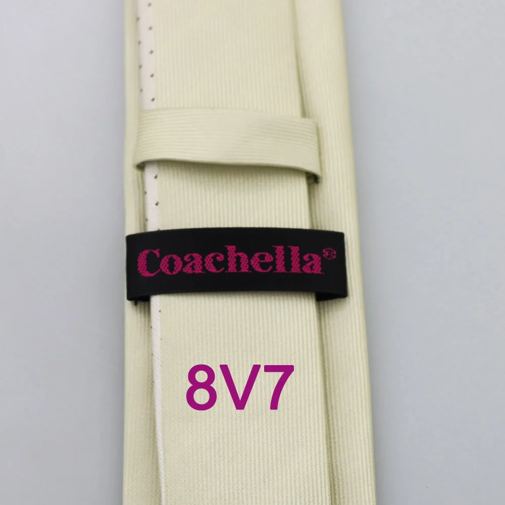 Мужские галстуки Yibei Coachella Бежевый галстук на шею тонкие коричневые в мелкий
