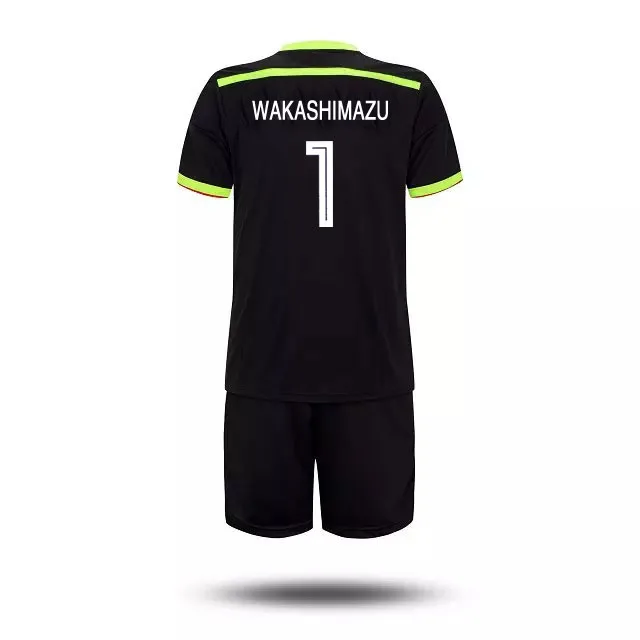 JP Аниме Captain Tsubasa Toho Академии вратарь Кен Wakashimazu Костюмы для костюмированной вечеринки Футбол Джерси