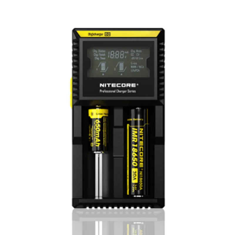 Оригинальное зарядное устройство Nitecore D2 с ЖК-дисплеем и умной зарядкой для