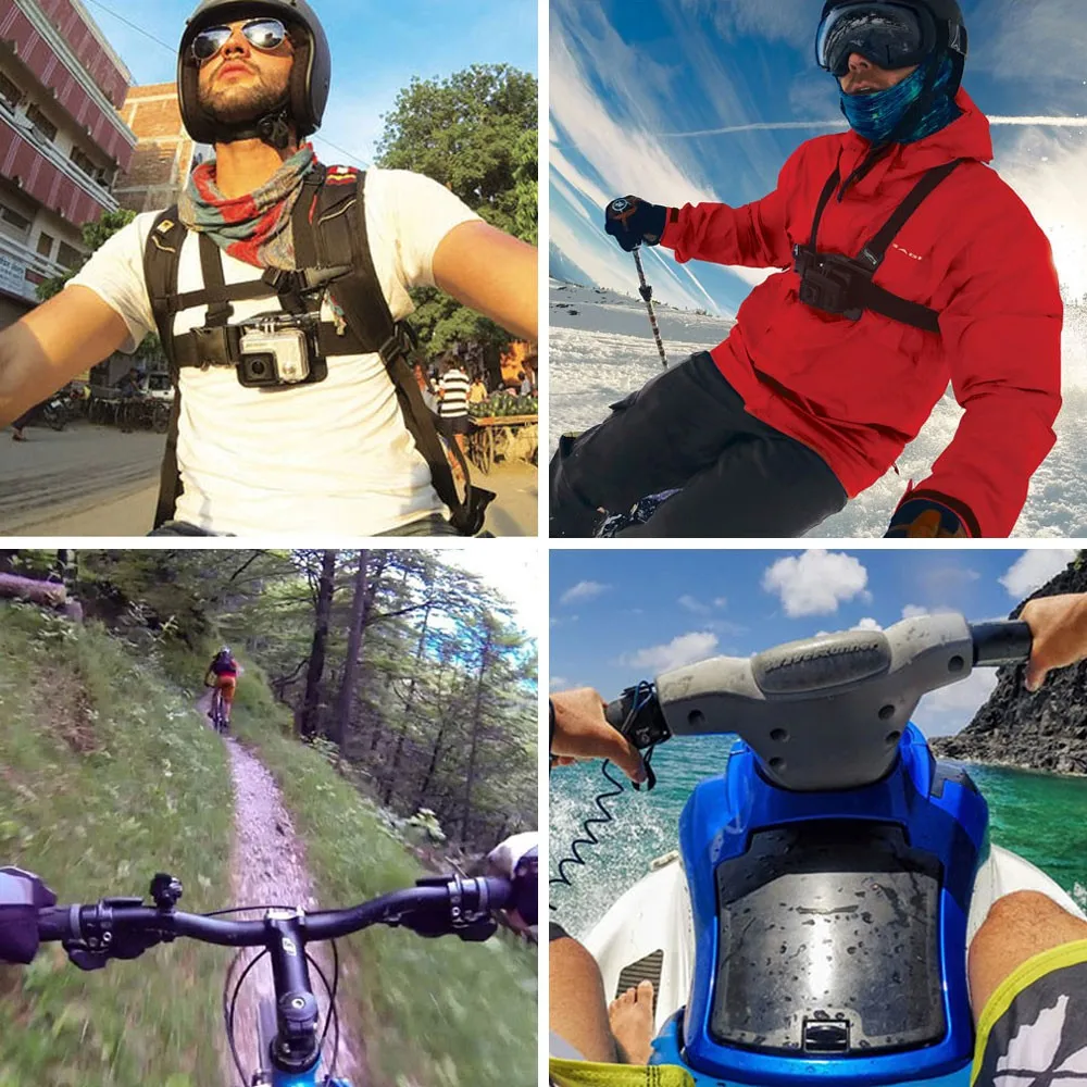 Универсальный передний нагрудный ремень Go Pro Аксессуары для Gopro Hero 7 6 5 SJCAM SJ8 SJ9 Xiaomi