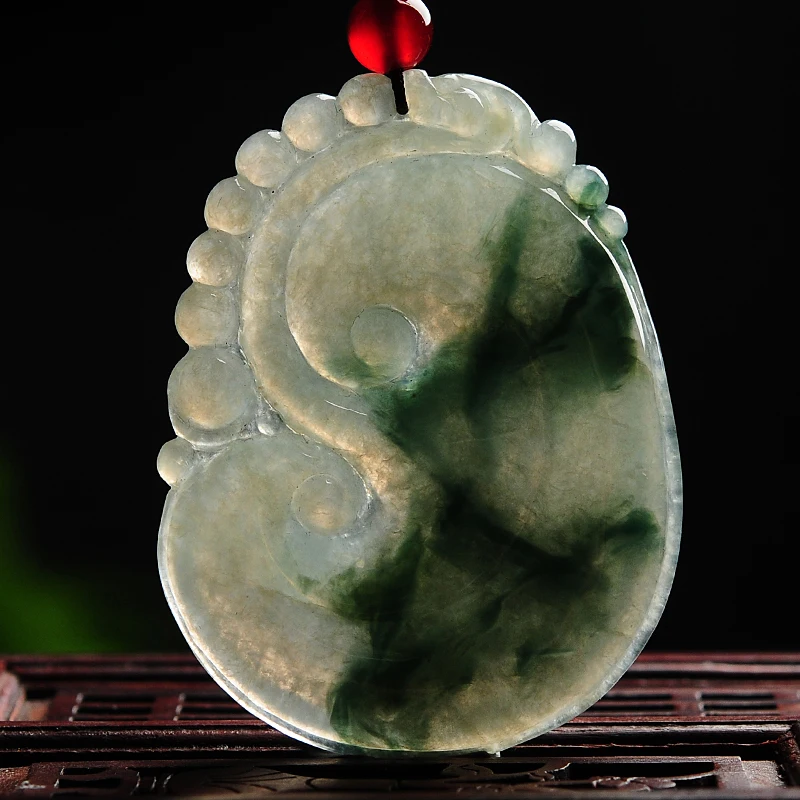 Товары Подвеска Из бирманского нефрита с нефритом Ruyi подвеска в виде цветка