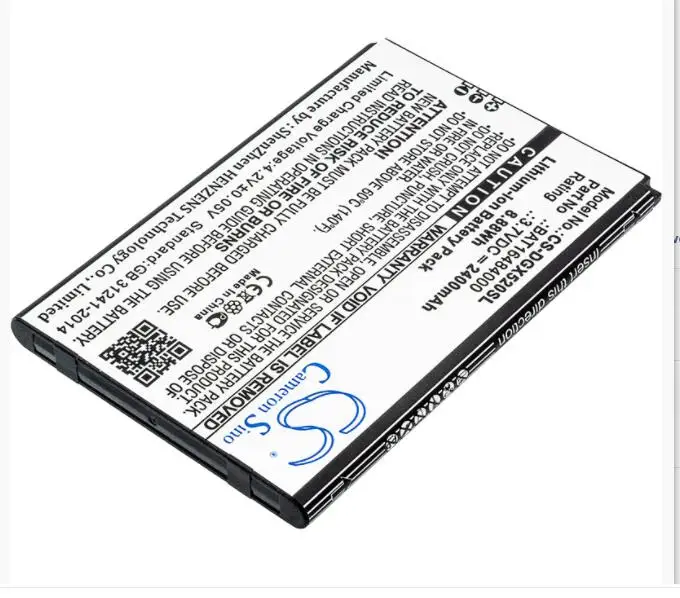 Аккумулятор Cameron Sino 2400 мАч для мобильного телефона DOOGEE X5 Max Pro BAT16484000 аккумулятор