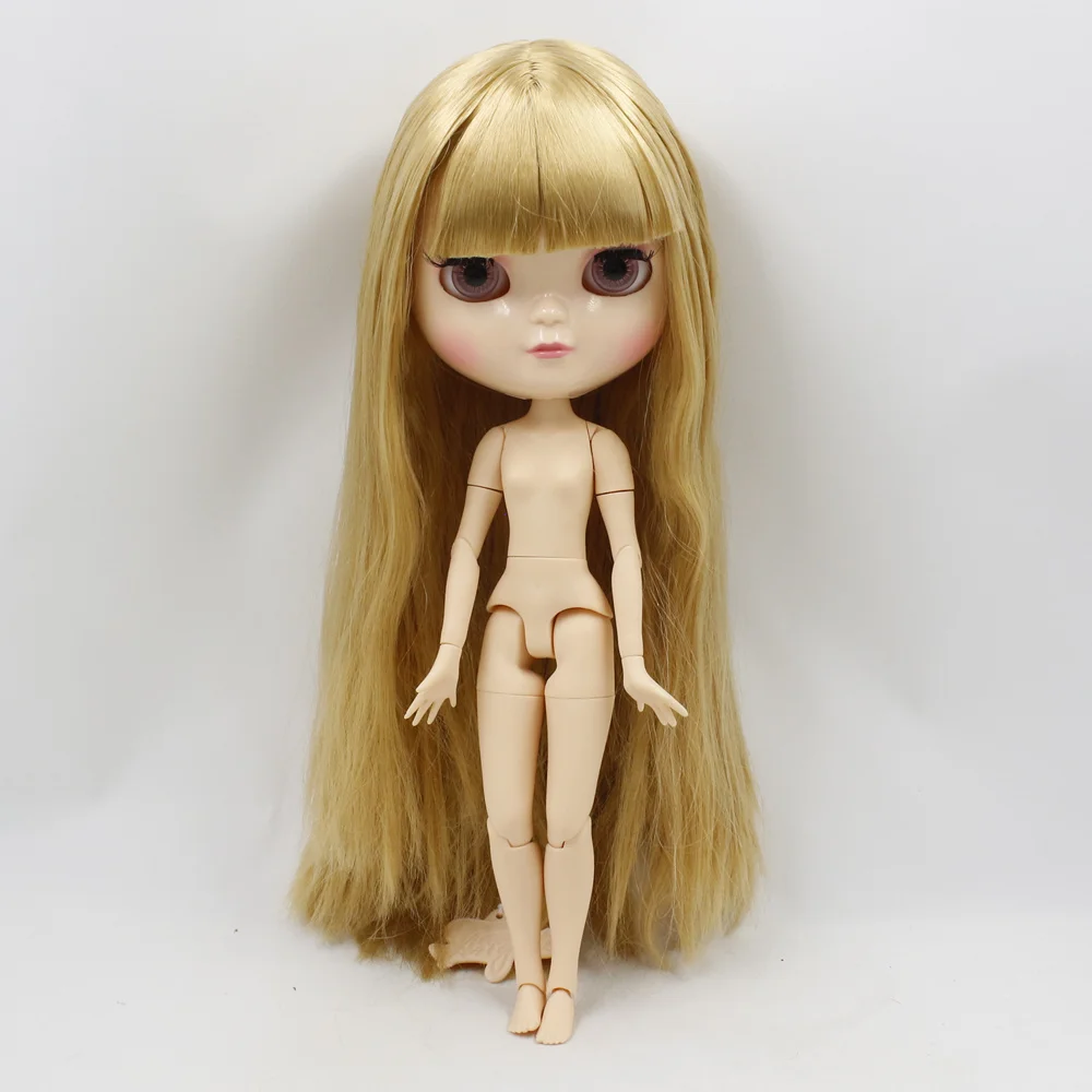 DBS Blyth Doll Icy Licca Body 280BL0736 Богиня золотистых прямых волос с челкой, суставная кукла 1/6 30 см подарочная игрушка.