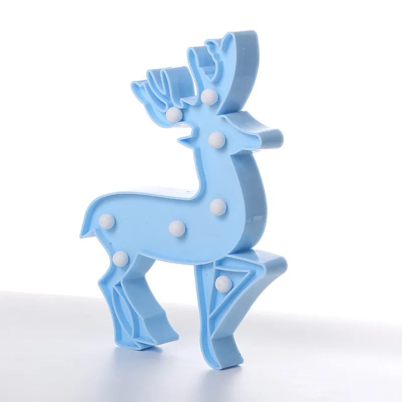 Blue deer Стиль Водонепроницаемый Led Единорог Ночной светильник украшения 2 Цвет доступны стены книжный шкаф комнаты украшение праздника Подарки - Испускаемый цвет: Blue deer
