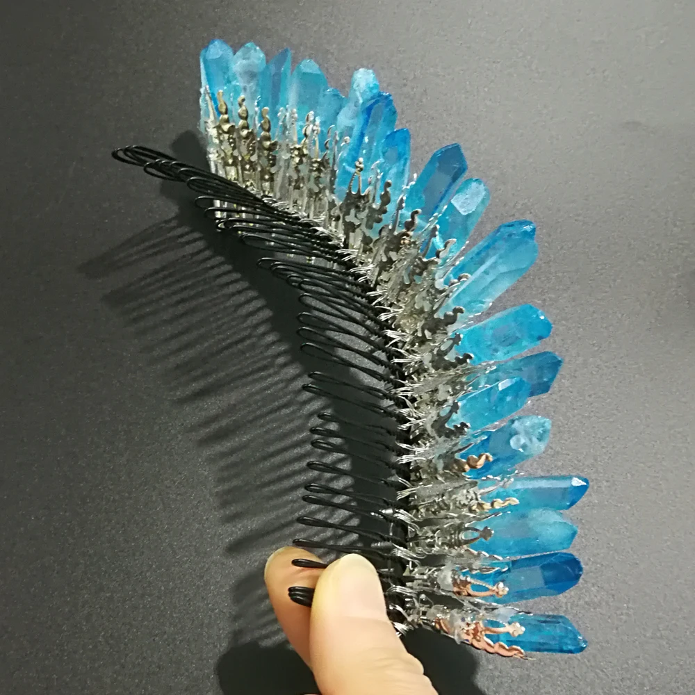 Crystal Crown Mermaid Crowns Tiara Comb Fairy Bride Weddings Boho Festivaltheof |