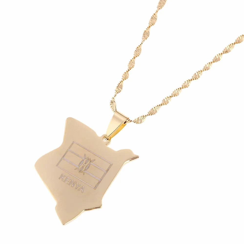 Подвеска в виде карты Kenyans золотого цвета|jewelry gold pendants|jewelry necklace pendantsafrica pendant |