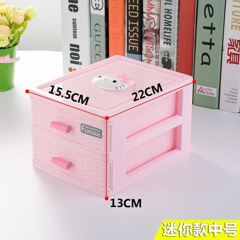 VKStory Life шкаф для ванной hello kitty розовый hello kitty милые стеллажи для хранения для макияжа инструменты, серьги любимые коробки - Цвет: F