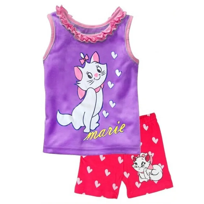 Free Shipping Summer Baby Girl Clothing Set vest +Shorts Kid Boy Sets Children patter Girls Clothes Sleeveless pajamas SP008 | Детская