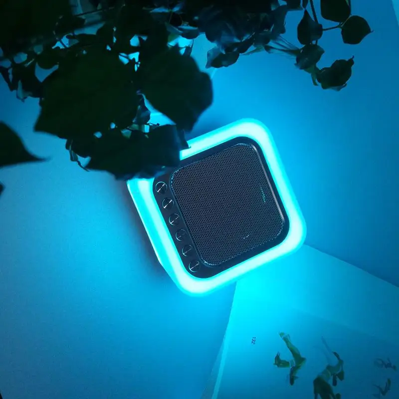 Ночник с Bluetooth динамиком, портативный беспроводной громкоговоритель Bluetooth управление Цвет светодиодный прикроватный столик лампа