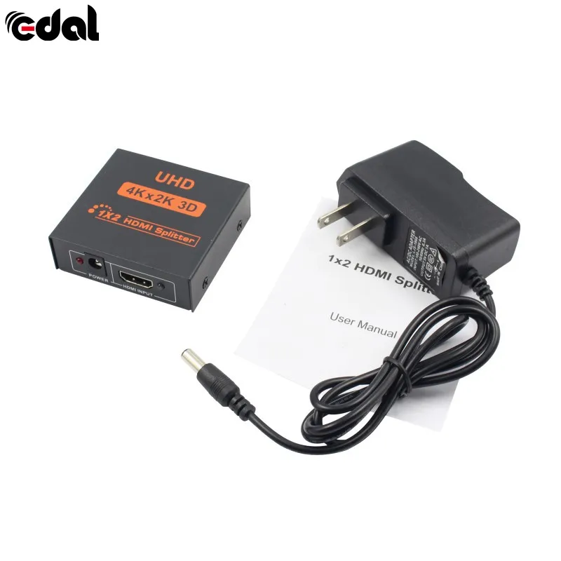 Универсальный сплиттер HDMI 3D 4K * 2K Full HD 1080p 1X2 2 порта усилитель повторителя