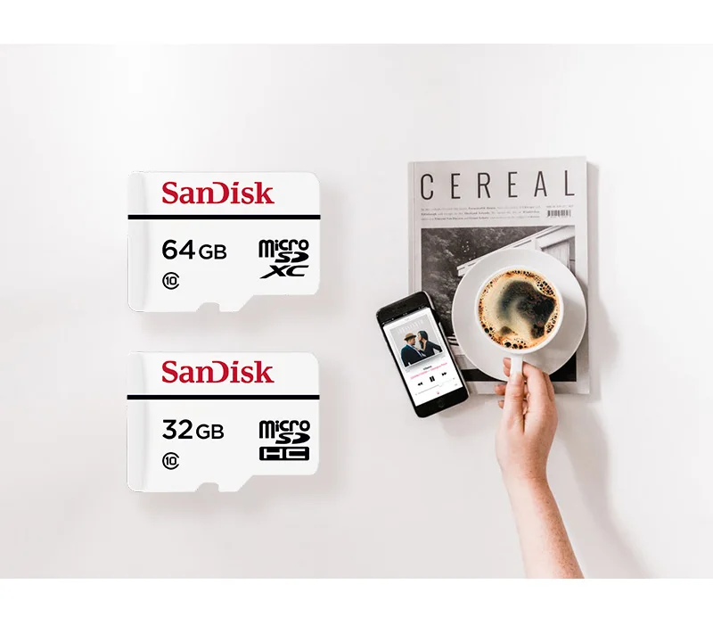 Карта памяти SanDisk 32 Гб 64 гб высокая выносливость видео мониторинг Micro SD карта 128 ГБ 256 ГБ C10 MicroSD TF карта для видео мониторинга
