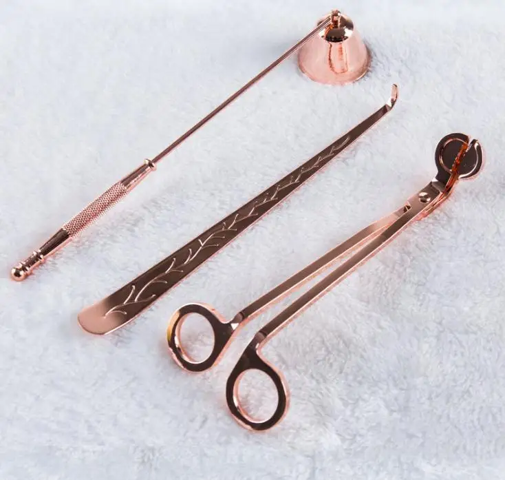3 в 1 Аксессуары для свечей Set нержавеющая сталь подсвечник колокольчик Snuffers