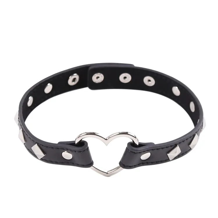 Черные ошейники из искусственной кожи Nine Style БДСМ бондажные интимные игрушки для
