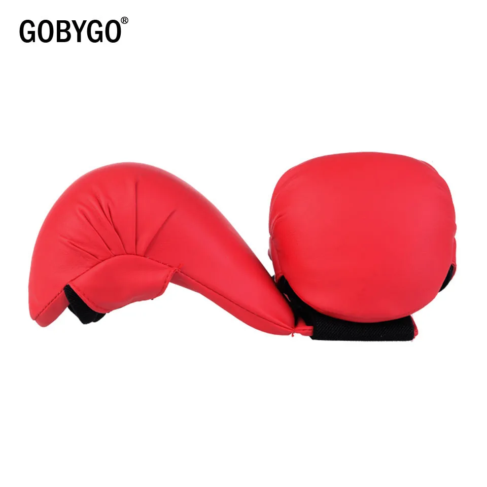 Кожаные бойцовские перчатки GOBYGO для фитнеса бокса на полпальца женщин мужчин