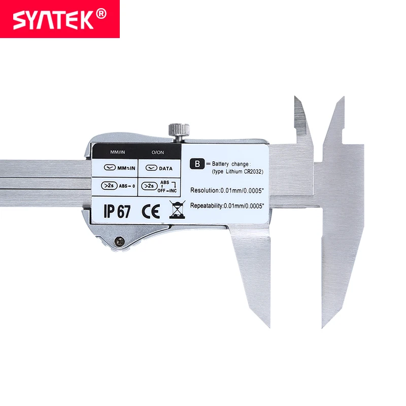 Syntek IP67 Водонепроницаемый Цифровой точный Нержавеющая сталь штангенциркуль с