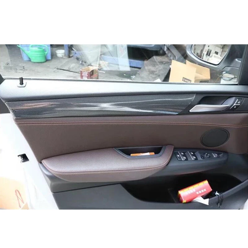 4 шт. накладки на внутреннюю дверь из углеродного волокна для BMW X3 F25 2011 2014 и X4 F26 2015