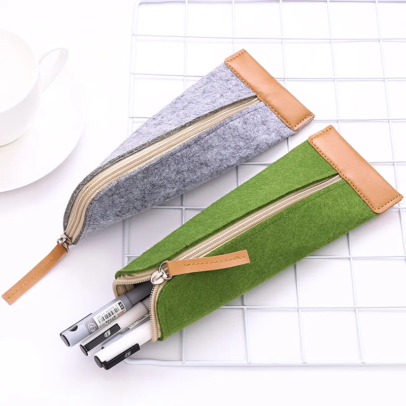 Креативный школьный пенал из шерстяного войлока милый Канцелярский для ручек