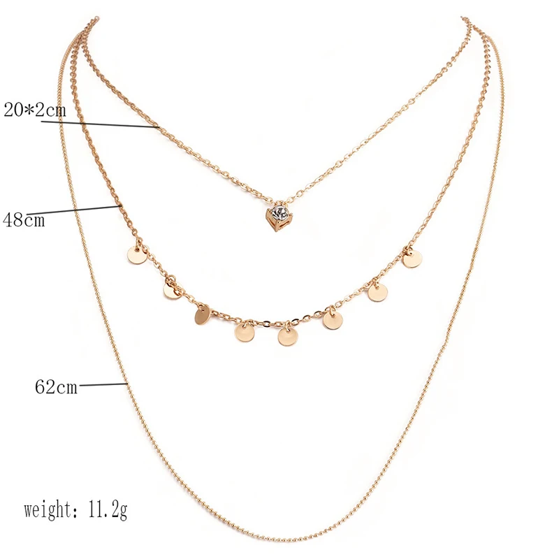 3 шт./компл. модные простые закругленный носок с украшением в виде кристаллов цепь